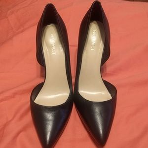 Nine West d'Orsay Pumps Black Leather Shoes B